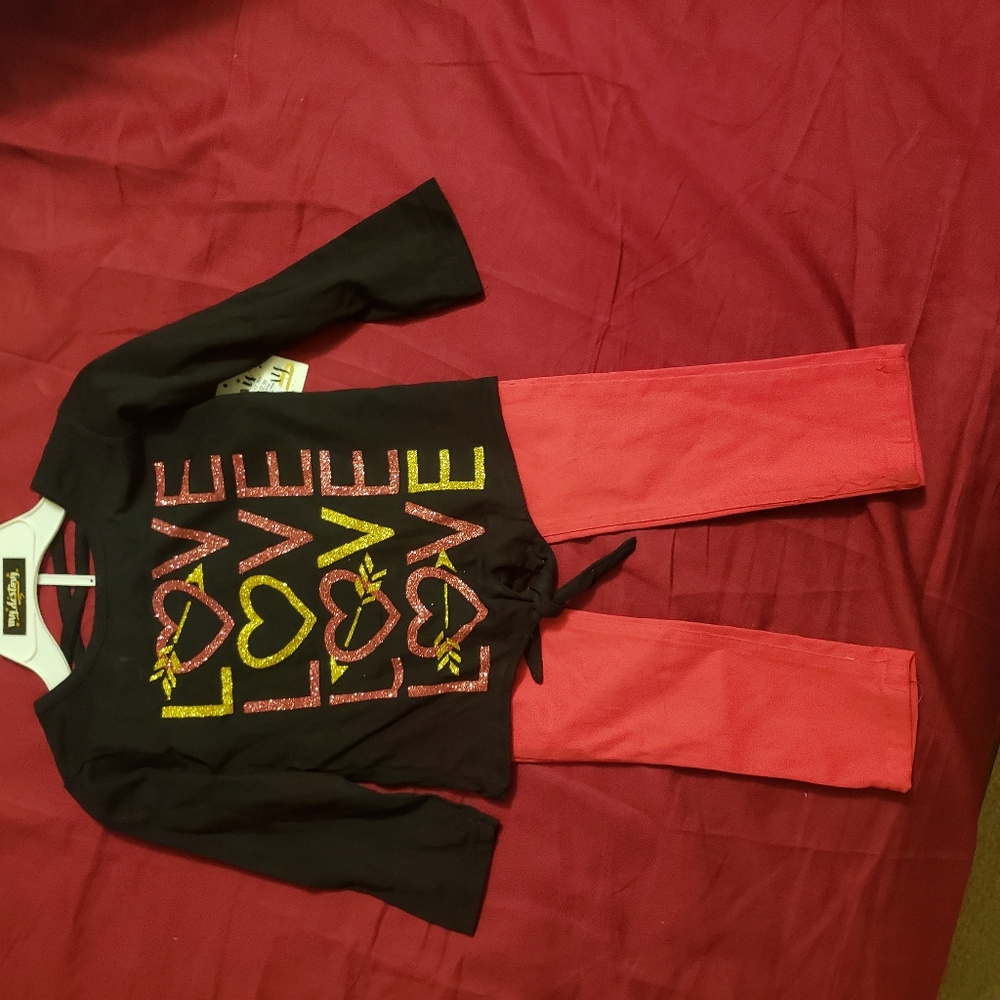 Girls Black/ Red Outfit
